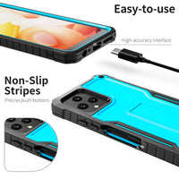 ExoGuard for T-Mobile REVVL 6 5G Case, Rubber Shockproof Full-Body Cover Case Come with a Tempered Glass Screen Protector, Built-in Kickstand