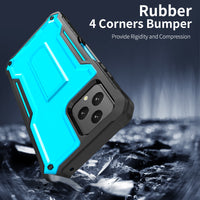 ExoGuard for T-Mobile REVVL 6 5G Case, Rubber Shockproof Full-Body Cover Case Come with a Tempered Glass Screen Protector, Built-in Kickstand