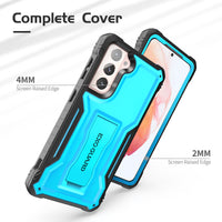 ExoGuard Samsung Galaxy S21 Series Case, Rubber Shockproof Full Body Cover Case Built-in Kickstand for Samsung S21 / Samsung S21 FE / Samsung S21 Plus / Samsung S21 Ultra