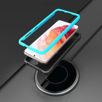 ExoGuard Samsung Galaxy S21 Series Case, Rubber Shockproof Full Body Cover Case Built-in Kickstand for Samsung S21 / Samsung S21 FE / Samsung S21 Plus / Samsung S21 Ultra