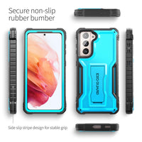 ExoGuard Samsung Galaxy S21 Series Case, Rubber Shockproof Full Body Cover Case Built-in Kickstand for Samsung S21 / Samsung S21 FE / Samsung S21 Plus / Samsung S21 Ultra
