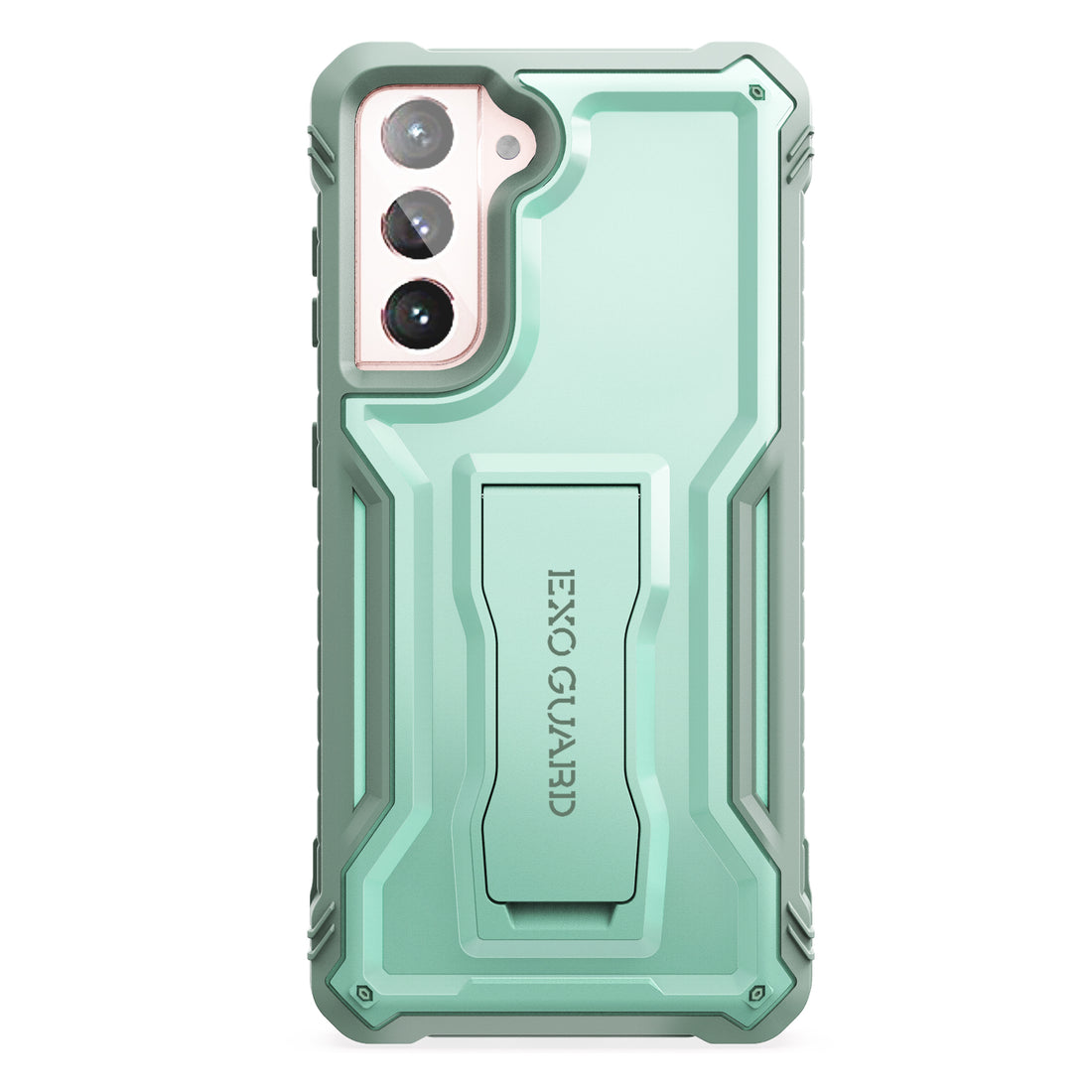 ExoGuard Samsung Galaxy S21 Series Case, Rubber Shockproof Full Body Cover Case Built-in Kickstand for Samsung S21 / Samsung S21 FE / Samsung S21 Plus / Samsung S21 Ultra