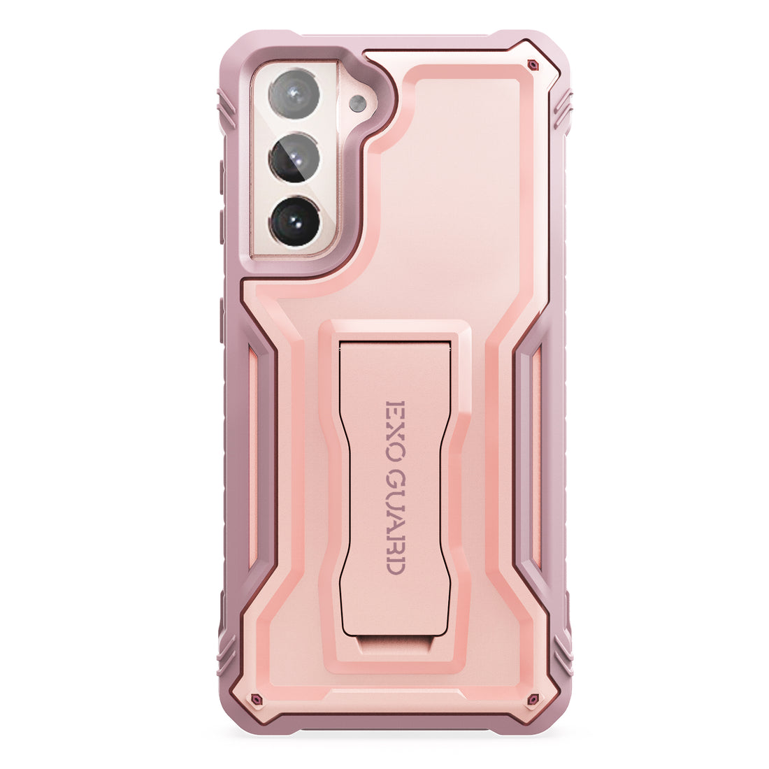 ExoGuard Samsung Galaxy S21 Series Case, Rubber Shockproof Full Body Cover Case Built-in Kickstand for Samsung S21 / Samsung S21 FE / Samsung S21 Plus / Samsung S21 Ultra