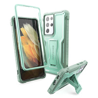 ExoGuard Samsung Galaxy S21 Series Case, Rubber Shockproof Full Body Cover Case Built-in Kickstand for Samsung S21 / Samsung S21 FE / Samsung S21 Plus / Samsung S21 Ultra