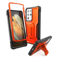 ExoGuard Samsung Galaxy S21 Series Case, Rubber Shockproof Full Body Cover Case Built-in Kickstand for Samsung S21 / Samsung S21 FE / Samsung S21 Plus / Samsung S21 Ultra