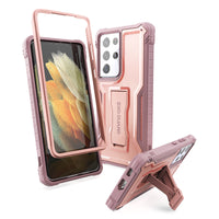 ExoGuard Samsung Galaxy S21 Series Case, Rubber Shockproof Full Body Cover Case Built-in Kickstand for Samsung S21 / Samsung S21 FE / Samsung S21 Plus / Samsung S21 Ultra