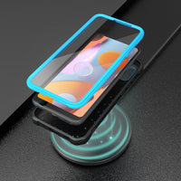 ExoGuard for Samsung Galaxy A11 Case, Rubber Shockproof Full-Body Cover Case Built-in Screen Protector and Kickstand Compatible with Samsung A11 Phone