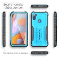 ExoGuard for Samsung Galaxy A11 Case, Rubber Shockproof Full-Body Cover Case Built-in Screen Protector and Kickstand Compatible with Samsung A11 Phone