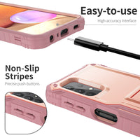 ExoGuard Samsung Galaxy A32 5G Case, Rubber Shockproof Full-Body Cover Case Built-in Screen Protector and Kickstand Compatible with Samsung A32 5G Phone