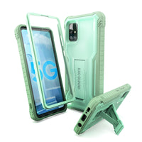 ExoGuard Samsung Galaxy A51 5G Case, Rubber Shockproof Full-Body Cover Case Built-in Screen Protector with Kickstand for Samsung A51 5G Phone 2020, NOT Fit A51 2019 or A51 5G UW