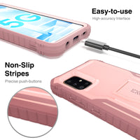 ExoGuard Samsung Galaxy A51 5G Case, Rubber Shockproof Full-Body Cover Case Built-in Screen Protector with Kickstand for Samsung A51 5G Phone 2020, NOT Fit A51 2019 or A51 5G UW