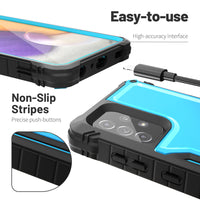 ExoGuard for Samsung Galaxy A72 Case, Rubber Shockproof Full-Body Cover Case Built-in Screen Protector and Kickstand Compatible with Samsung A72 Phone