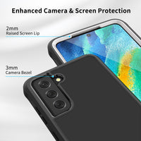 ExoGuard Samsung Galaxy S21 Series Case with Screen Protector, Dual Layer Full Body Protection Cover Clear Back (S21 Ultra Does not come with a screen protector)