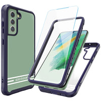 ExoGuard Samsung Galaxy S21 Series Case with Screen Protector, Dual Layer Full Body Protection Cover Clear Back (S21 Ultra Does not come with a screen protector)