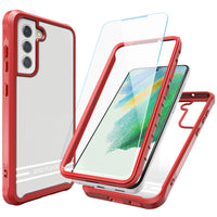 ExoGuard Samsung Galaxy S21 Series Case with Screen Protector, Dual Layer Full Body Protection Cover Clear Back (S21 Ultra Does not come with a screen protector)