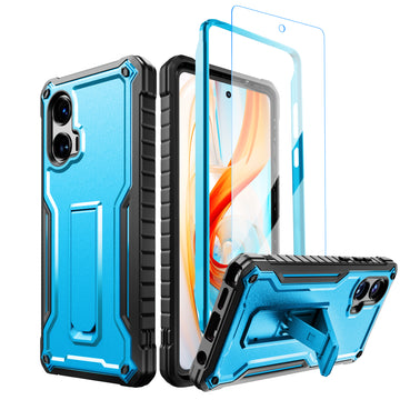 ExoGuard for Moto G Stylus 5G 2024 Case, Rubber Shockproof Full-Body Cover Case Built-in Screen Protector and Kickstand Compatible with Moto G Stylus 5G 2024