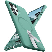 ExoGuard for Samsung Galaxy S25 Series Case, Adjustable Metal Kickstand, Soft Skin-Friendly Silicone Cover, Anti-Scratch Microfiber Lining for Samsung S25 / Samsung S25 Plus / Samsung S25 Ultra