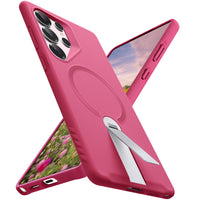 ExoGuard for Samsung Galaxy S25 Series Case, Adjustable Metal Kickstand, Soft Skin-Friendly Silicone Cover, Anti-Scratch Microfiber Lining for Samsung S25 / Samsung S25 Plus / Samsung S25 Ultra