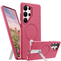 ExoGuard for Samsung Galaxy S25 Series Case, Adjustable Metal Kickstand, Soft Skin-Friendly Silicone Cover, Anti-Scratch Microfiber Lining for Samsung S25 / Samsung S25 Plus / Samsung S25 Ultra