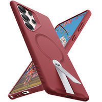 ExoGuard for Samsung Galaxy S25 Series Case, Adjustable Metal Kickstand, Soft Skin-Friendly Silicone Cover, Anti-Scratch Microfiber Lining for Samsung S25 / Samsung S25 Plus / Samsung S25 Ultra