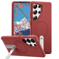 ExoGuard for Samsung Galaxy S25 Series Case, Adjustable Metal Kickstand, Soft Skin-Friendly Silicone Cover, Anti-Scratch Microfiber Lining for Samsung S25 / Samsung S25 Plus / Samsung S25 Ultra