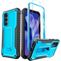 ExoGuard for Samsung Galaxy A54 5G Case, Rubber Shockproof Heavy Duty Case with Screen Protector Built-in Kickstand