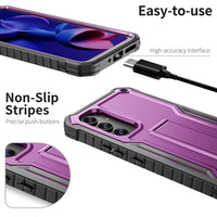 ExoGuard for Samsung Galaxy A54 5G Case, Rubber Shockproof Heavy Duty Case with Screen Protector Built-in Kickstand