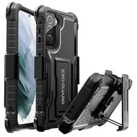 ExoGuard Belt Clip Holster and Case for Samsung Galaxy S21 Series, Heavy Duty Belt Clip Holster and Adjustable with 360 Degree Rotation, No Screen Protector (Black)