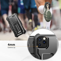 ExoGuard Belt Clip Holster for Apple iPhone 12 Series Case, Heavy Duty Belt Clip Holster and Adjustable with 360 Degree Rotation for iPhone 12/iPhone 12 Pro/iPhone 12 pro max(BLACK)
