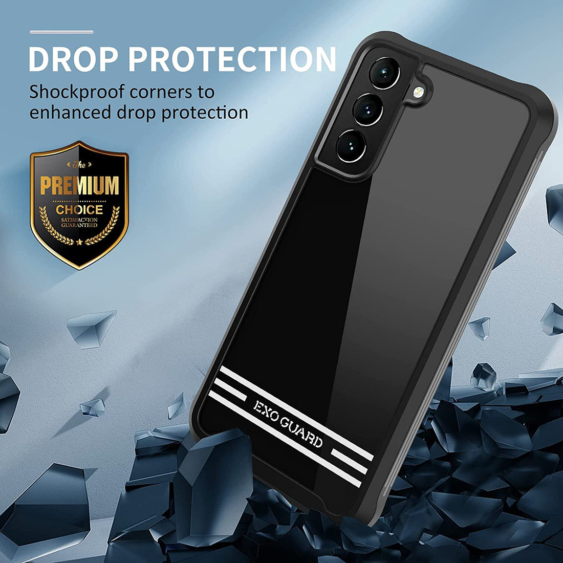 ExoGuard iPhone 12 Series Case with Screen Protector, Dual Layer Full Body Protection Cover Clear Back Phone Case for iPhone Series