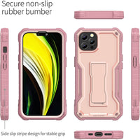 ExoGuard for iPhone 13 Series Case, Rubber Shockproof Full Body Cover Case with Tempered Glass Screen Protector Built-in Kickstand for iPhone 13/iPhone 13 Mini/iPhone 13 Pro/iPhone 13 Pro Max