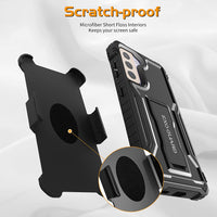 ExoGuard Belt Clip Holster and Case for Samsung Galaxy S21 Series, Heavy Duty Belt Clip Holster and Adjustable with 360 Degree Rotation, No Screen Protector (Black)