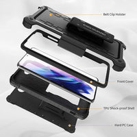 ExoGuard Belt Clip Holster and Case for Samsung Galaxy S21 Series, Heavy Duty Belt Clip Holster and Adjustable with 360 Degree Rotation, No Screen Protector (Black)