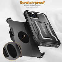 ExoGuard Belt Clip Holster for Apple iPhone 12 Series Case, Heavy Duty Belt Clip Holster and Adjustable with 360 Degree Rotation for iPhone 12/iPhone 12 Pro/iPhone 12 pro max(BLACK)