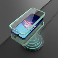 ExoGuard for Moto E Case, Rubber Shockproof Full-Body Cover Case Built-in Screen Protector and Kickstand Compatible with Moto E Phone 2020