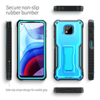 ExoGuard for Moto G Power 2021 Case, Rubber Shockproof Full-Body Cover Case Built-in Screen Protector and Kickstand