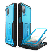 ExoGuard for Samsung Galaxy A12 Case, Rubber Shockproof Full-Body Cover Case Built-in Screen Protector and Kickstand Compatible with Samsung A12 Phone