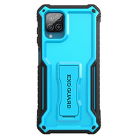 ExoGuard for Samsung Galaxy A12 Case, Rubber Shockproof Full-Body Cover Case Built-in Screen Protector and Kickstand Compatible with Samsung A12 Phone