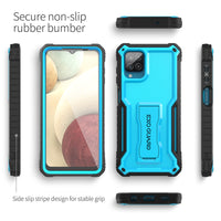ExoGuard for Samsung Galaxy A12 Case, Rubber Shockproof Full-Body Cover Case Built-in Screen Protector and Kickstand Compatible with Samsung A12 Phone