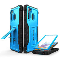 ExoGuard for Samsung Galaxy A21 Case, Rubber Shockproof Full-Body Cover Case Built-in Screen Protector and Kickstand Compatible with Samsung A21 Phone