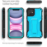 ExoGuard for iPhone 11 Series Case, Rubber Shockproof Full-Body Cover Case Built-in Screen Protector with Kickstand for iPhone 11/iPhone 11 Pro/iPhone 11 Pro Max