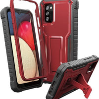 ExoGuard for Samsung Galaxy A02S Case, Rubber Shockproof Full-Body Cover Case Built-in Screen Protector and Kickstand Compatible with Samsung A02S Phone