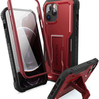 ExoGuard for iPhone 12 Series Case, Rubber Shockproof Full-Body Cover Case Built-in Screen Protector with Kickstand for iPhone 12/iPhone 12 Mini/iPhone 12 Pro/iPhone 12 Pro Max