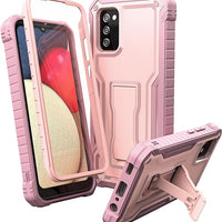 ExoGuard for Samsung Galaxy A02S Case, Rubber Shockproof Full-Body Cover Case Built-in Screen Protector and Kickstand Compatible with Samsung A02S Phone