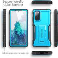 ExoGuard Samsung Galaxy S20 FE 5G Case, Rubber Shockproof Full-Body Cover Case Built-in Screen Protector with Kickstand for Samsung S20 FE 5G Phone