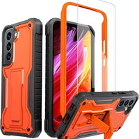 ExoGuard for Samsung Galaxy S22 Series Case, Rubber Shockproof Heavy Duty Case with Screen Protector Built-in Kickstand for Samsung S22 / Samsung S22 Plus / Samsung S22 Ultra（S22 Ultra Does not come with a screen protector）