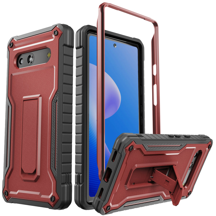 ExoGuard for Google Pixel 7 Series Case, Built-in Kickstand Rubber Shockproof Full Body Cover Case for Google Pixel 7/Google Pixel 7A/ Google Pixel 7 Pro