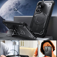 ExoGuard for Samsung Galaxy S24 Series Case with Screen Protector,Rubber Full-Body Cover Protective Case with Camera Cover and Kickstand Function for Samsung S24 / Samsung S24 Plus / Samsung S24 Ultra