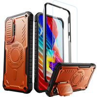 ExoGuard for Samsung Galaxy S24 Series Case with Screen Protector,Rubber Full-Body Cover Protective Case with Camera Cover and Kickstand Function for Samsung S24 / Samsung S24 Plus / Samsung S24 Ultra