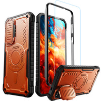 ExoGuard for Samsung Galaxy S24 Series Case with Screen Protector,Rubber Full-Body Cover Protective Case with Camera Cover and Kickstand Function for Samsung S24 / Samsung S24 Plus / Samsung S24 Ultra